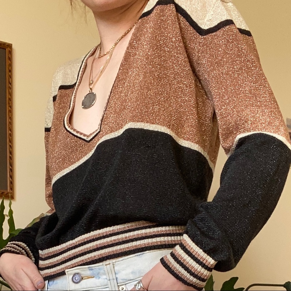 Shimmery Free People Knit Top